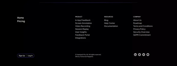 Userback | Put the user back in product development - Landing design inspiration