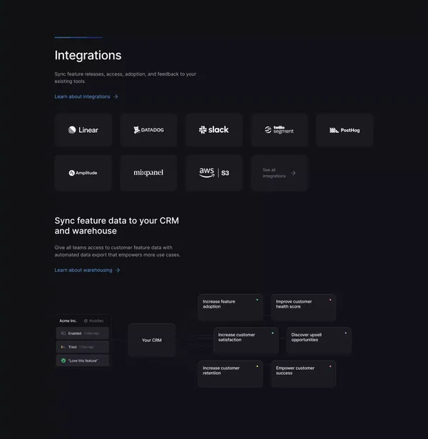 Bucket: Feature flagging that's purpose-built for B2B SaaS - Landing design inspiration
