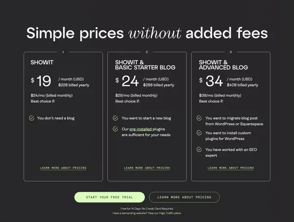Showit: A Drag & Drop Website Builder for Creatives - Landing design inspiration
