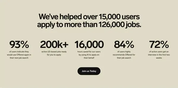 Accept an offer at a great company with ease, or it's free. - Landing design inspiration