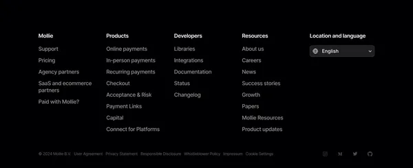 Mollie - Effortless Payments and Money Management - Landing design inspiration