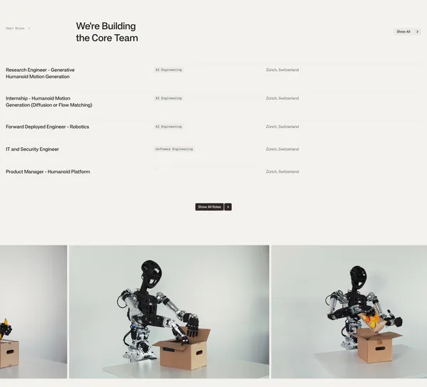 Flexion Robotics - Landing design inspiration