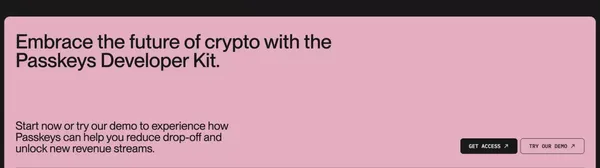 Passkeys Wallet - Landing design inspiration