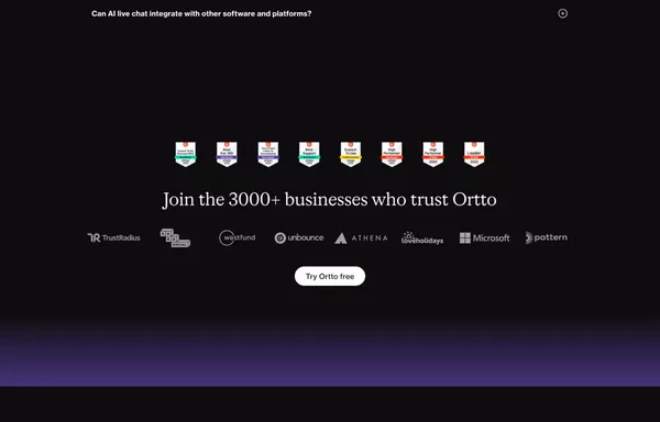 Talk, AI-powered omnichannel engagement platform | Ortto - Landing design inspiration