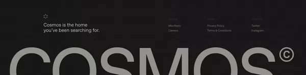 Welcome to Cosmos - Landing design inspiration