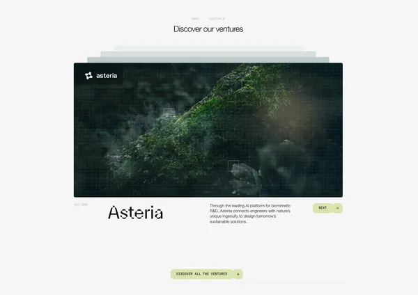 Anima - Growing nature-inspired ventures - Landing design inspiration