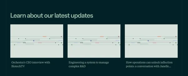 Intelligent management platform for R&D - Orchestra - Landing design inspiration