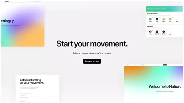 Start a movement with NATION - Landing design inspiration
