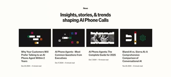 Bland AI | Automate Phone Calls with Conversational AI for Enterprises - Landing design inspiration