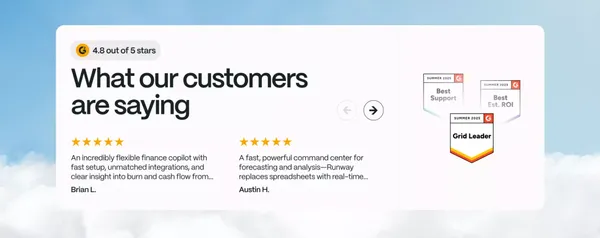 Runway / The finance platform your team doesn't hate. - Landing design inspiration