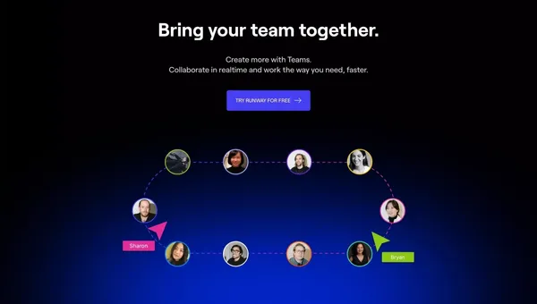 Runway - Online Video Editor | Everything you need to edit video, fast. - Landing design inspiration