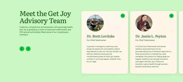 Radically Better Nutrition | Get Joy Food - Landing design inspiration