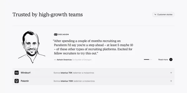 Paraform - Landing design inspiration