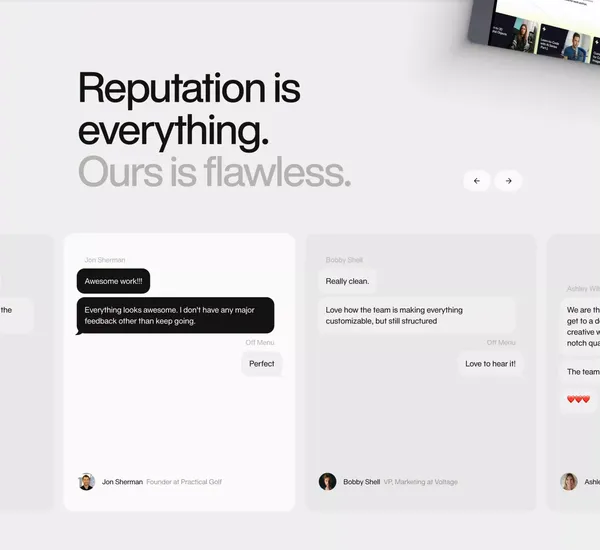 OFF MENU | Full-Service Creative Partner for Fast Moving Teams - Landing design inspiration