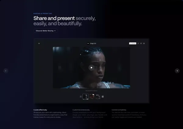Frame.io - Landing design inspiration