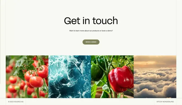 Source.ag Empowering greenhouse growers with AI - Landing design inspiration