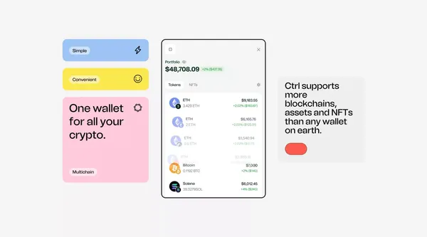 Secure and powerful crypto wallet | CTRL Wallet - Landing design inspiration