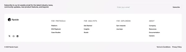 Flipside | The Platform for Intelligent Blockchain Growth - Landing design inspiration