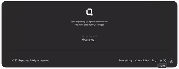 qatch up with your product! - Landing design inspiration