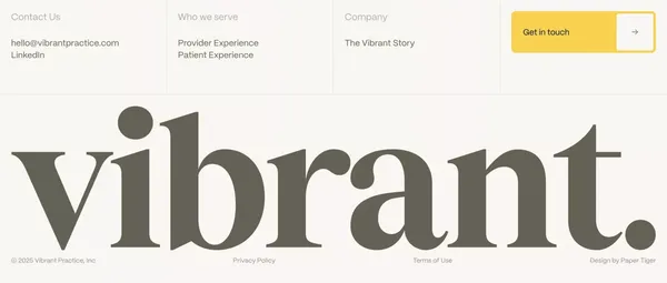 Vibrant | The better way for people and their providers - Landing design inspiration