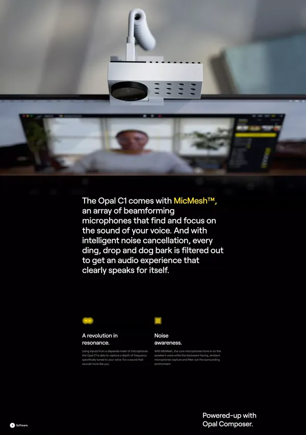 Opal C1 — The first professional camera - Landing design inspiration