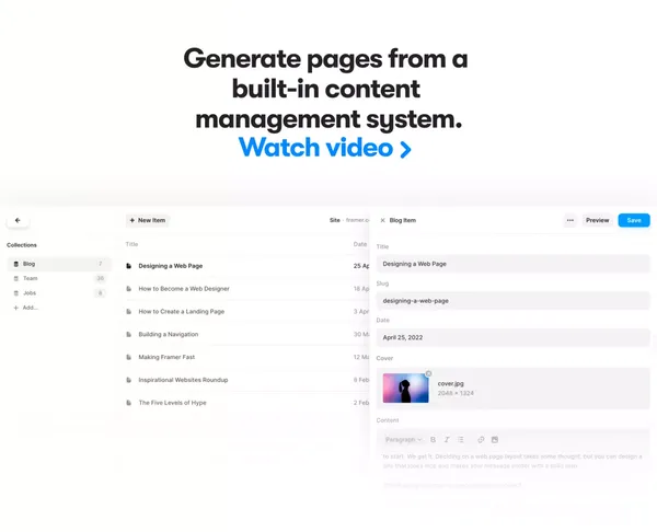 Framer: Make beautiful websites in minutes - Landing design inspiration
