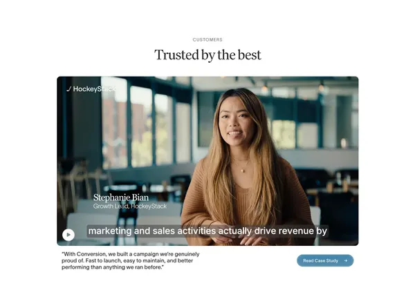 Conversion | B2B Marketing Automation Platform - Landing design inspiration