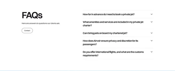Corporate Jet Charters | Airvoir - Landing design inspiration
