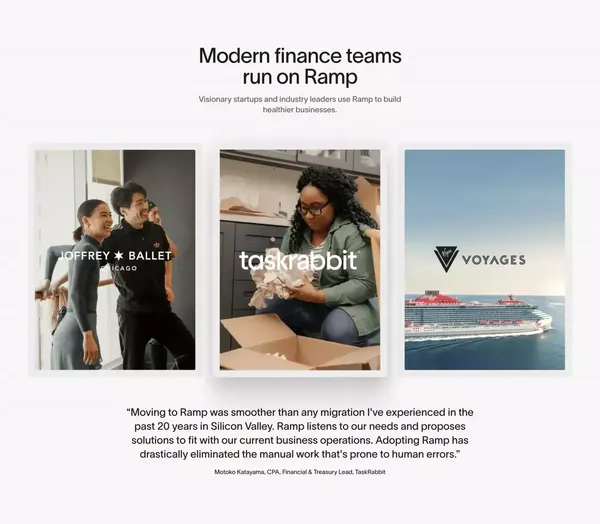 Spend Management, Corporate Cards & Accounts Payable Solutions | Ramp - Landing design inspiration