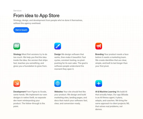 Vogelhaus: App Design & Development Studio - Landing design inspiration