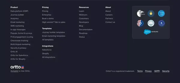 Ortto: Customer Data, Messaging & Analytics Working Together - Landing design inspiration