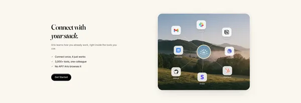Arlo — One AI colleague for the workspace - Landing design inspiration