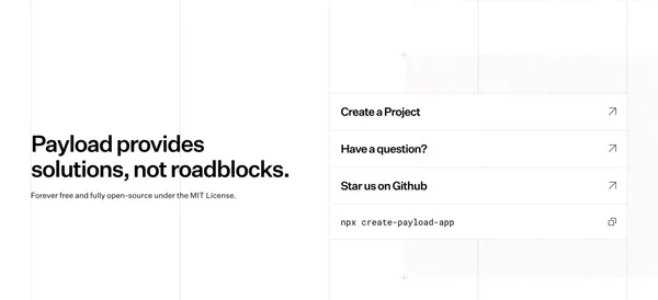 Payload: The fastest growing open-source headless CMS - Landing design inspiration