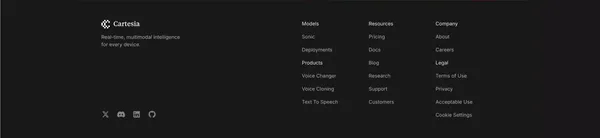 Cartesia - The fastest, ultra-realistic voice AI platform. - Landing design inspiration