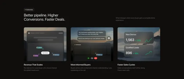 Hobbes - On-Demand, Conversational Demos - Landing design inspiration