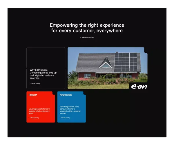 Contentsquare: all-in-one experience intelligence platform - Landing design inspiration