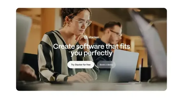 Stacker | Software that's as unique as your business - Landing design inspiration