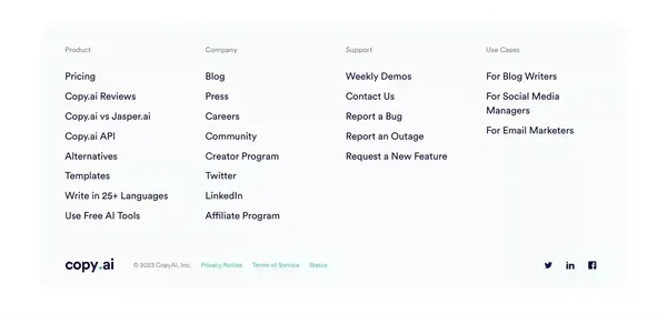 Copy.ai: Write better marketing copy and content with AI - Landing design inspiration