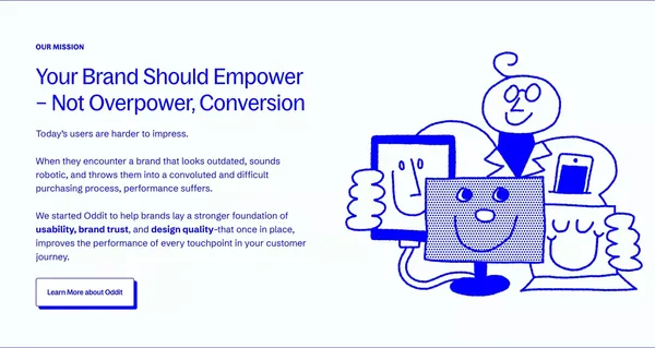 Oddit | A Fresh Perspective on your Customer Journey - Landing design inspiration