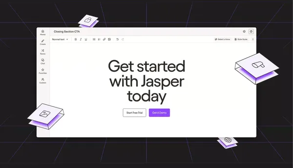 AI that’s built for marketing – Jasper - Landing design inspiration