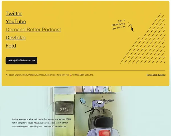 2586 Labs, Inc. - Landing design inspiration