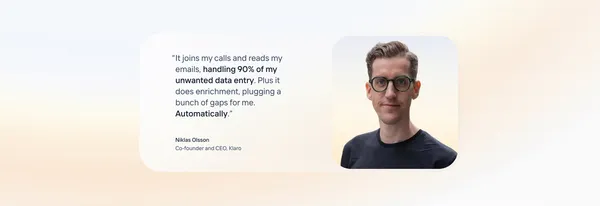 Clarify - The autonomous CRM for founder-led startups - Landing design inspiration