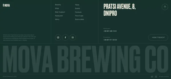 MOVA beer - Landing design inspiration