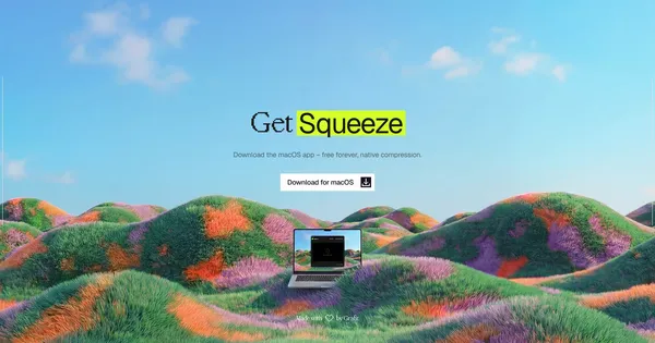 Squeeze – Video & Image Compression for macOS - Landing design inspiration