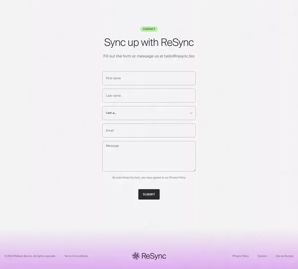 ReSync Bio — Your single source of truth for preclinical operations - Landing design inspiration