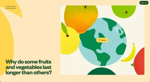 Apeel | Food Gone Good - Landing design inspiration