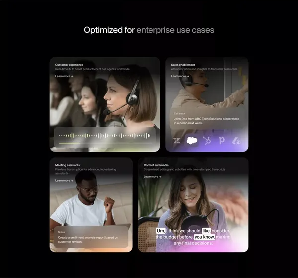 Gladia I Audio Transcription API - Landing design inspiration