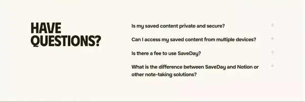 SaveDay - AI Bookmark Manager and Web Highlight - Landing design inspiration
