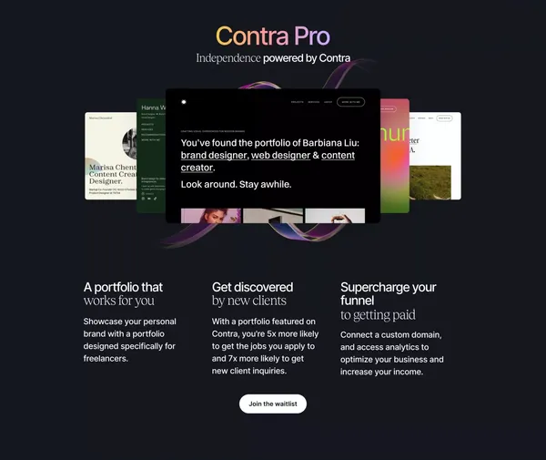 Independence starts here | Contra - Landing design inspiration