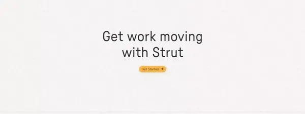 Strut - Landing design inspiration